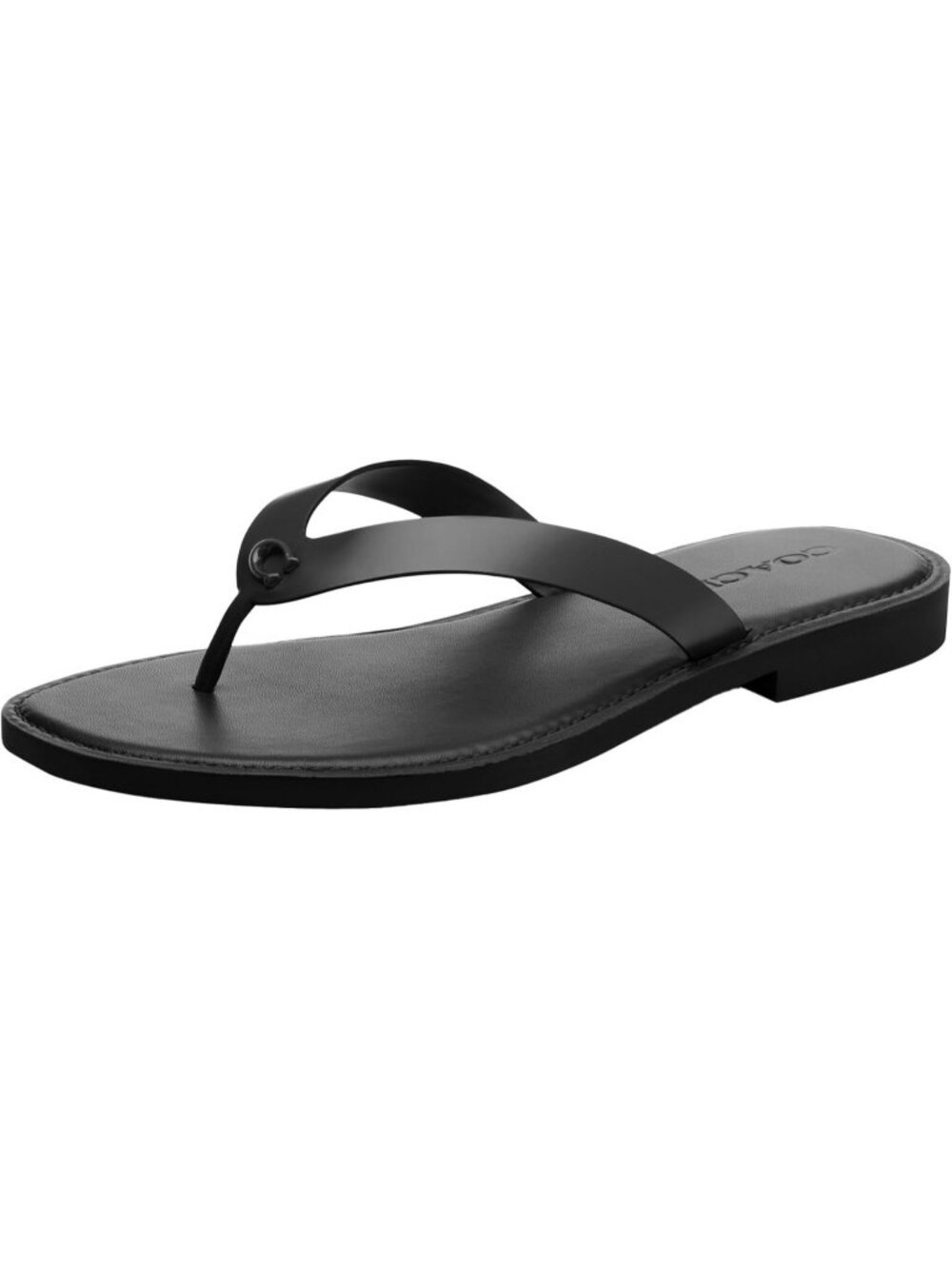 Coach Brianna Flip Flop Sandals Women's Size 11 Black Slip-On Thong Strap